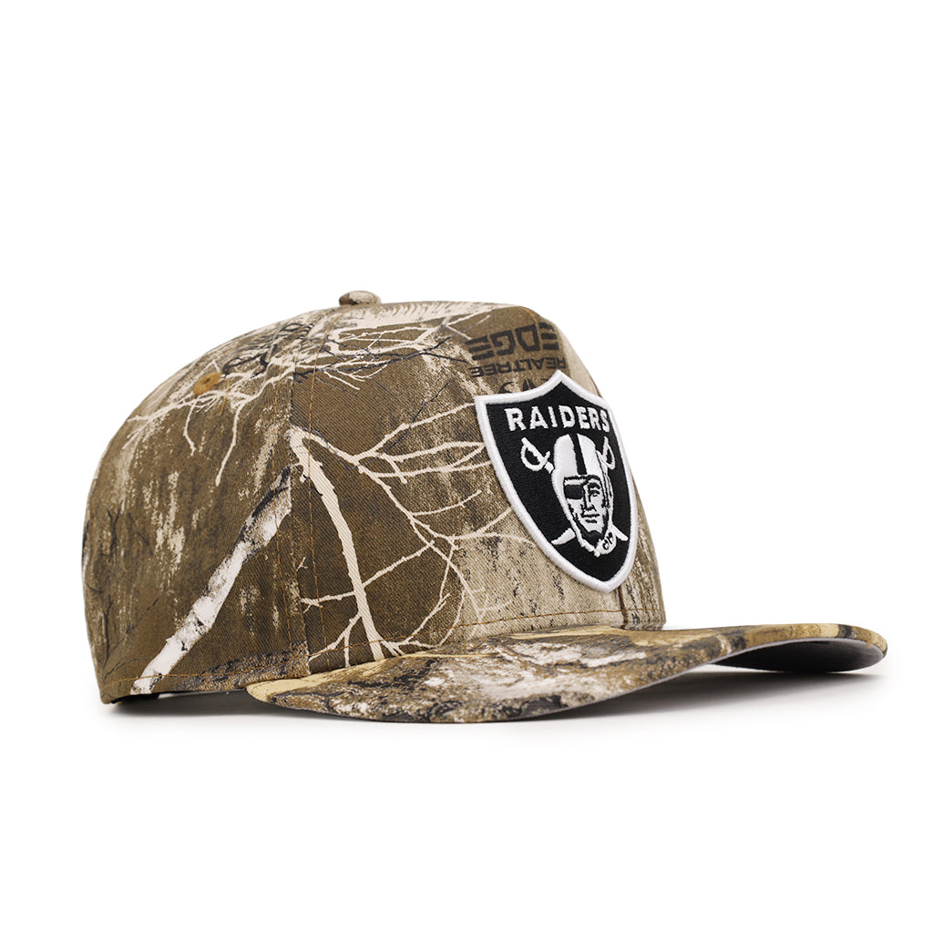 Las Vegas Raiders Real Tree On White 9Fifty A-Frame Snapback