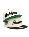 Oakland Raiders Chrome Black 2 Tone Shield Logo SP 59Fifty Fitted