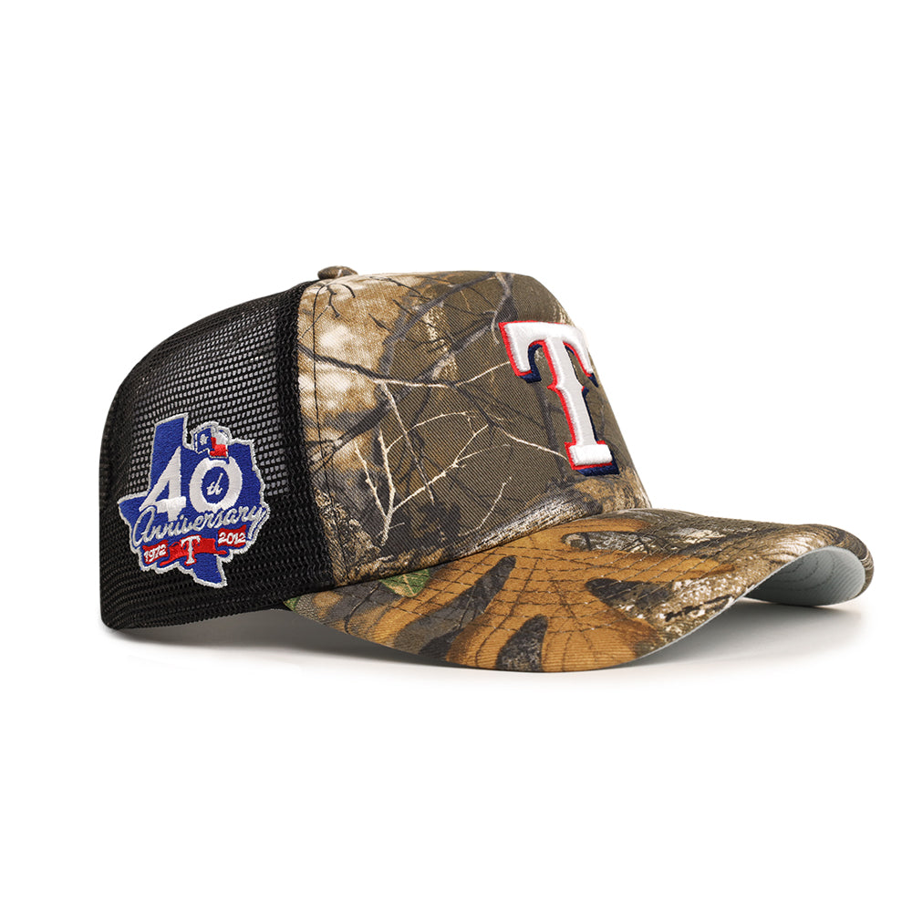 Texas Rangers Real Tree 40th Anniversary SP 9Forty A-Frame Foam Trucke ...