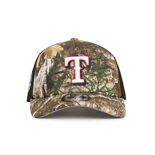 Texas Rangers Real Tree 40th Anniversary SP 9Forty A-Frame Foam Trucker Snapback