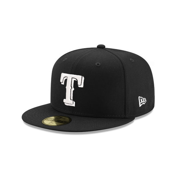 Texas Rangers Black on White 59Fifty Fitted