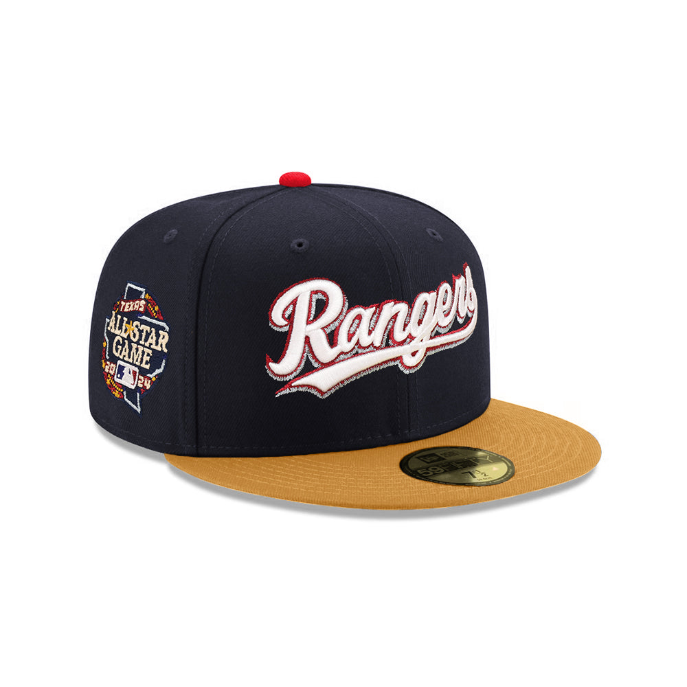 Texas Rangers Navy Tan 2 Tone 2024 All Star Game SP 59Fifty Fitted ...