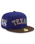 Texas Rangers Royal Brown 2 Tone 2023 World Series SP 59Fifty Fitted