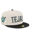 Texas Rangers Crown The City Texas State Outline Side Patch Stone Black 59Fifty Fitted