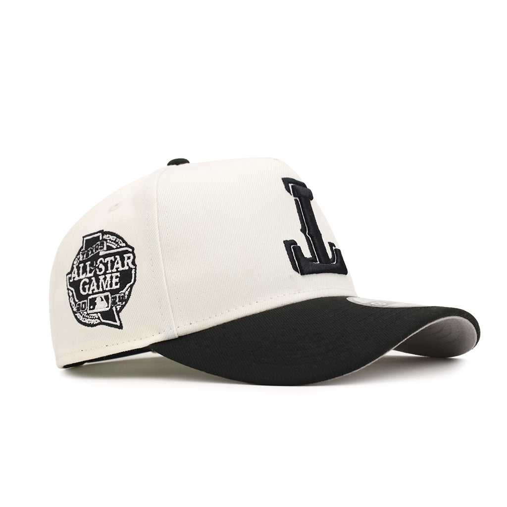 Texas Rangers Upside Down Chrome Black 2024 All Star Game SP 9Forty A-Frame Snapback
