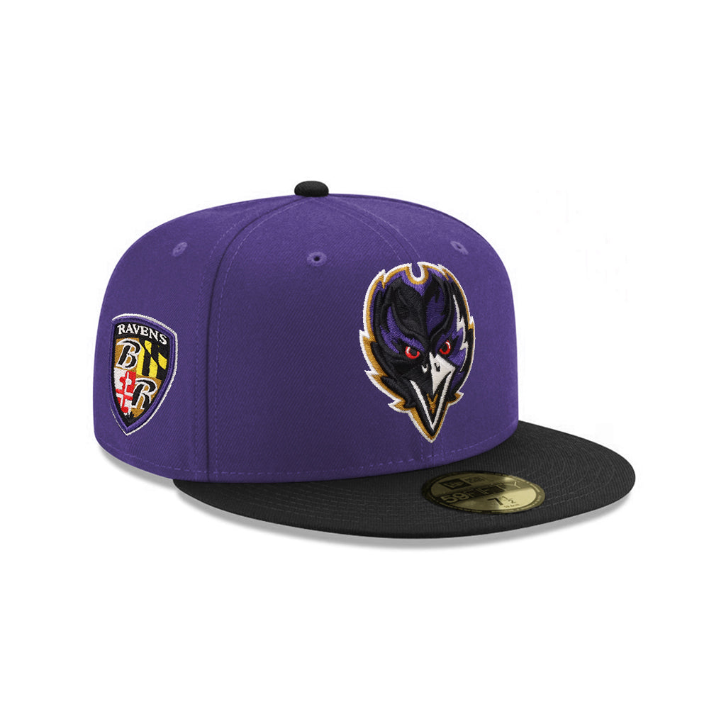 Baltimore Ravens Purple Black 2 Tone Ravens Shield SP 59Fifty Fitted ...