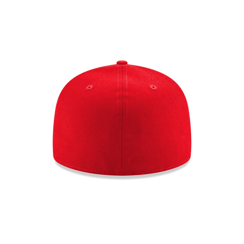 East Los Old English Graffiti Font Red on Black 59Fifty Fitted