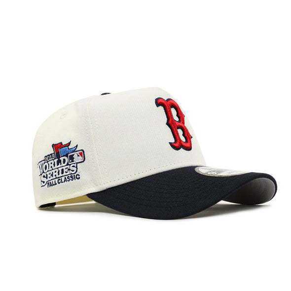 Boston Red Sox Chrome Navy 2 Tone 2013 World Series SP Black 9Forty A-Frame Snapback