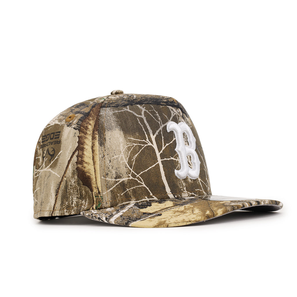 Boston Red Sox Real Tree On White 9Fifty A-Frame Snapback