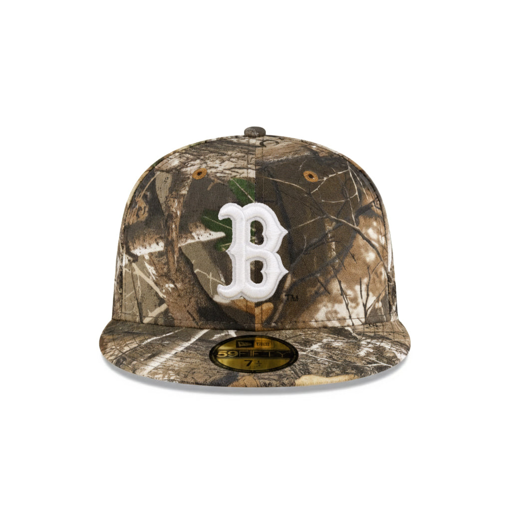 Boston Red Sox Real Tree On White 59Fifty Fitted