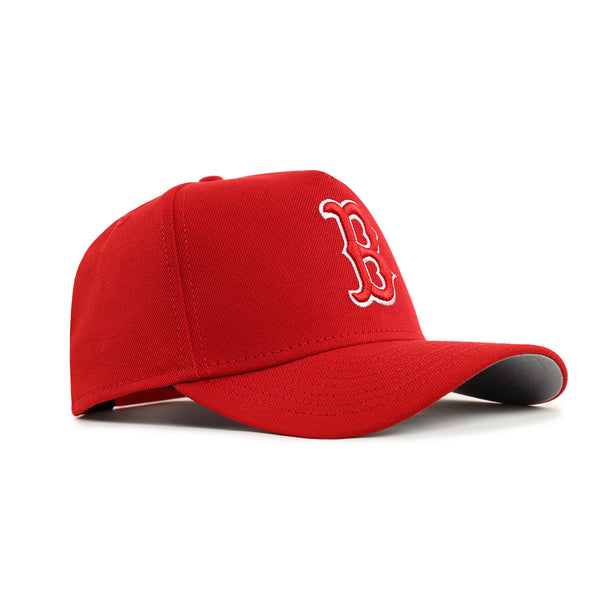 Boston Red Sox Scarlet Red On White 9Forty A-Frame Snapback