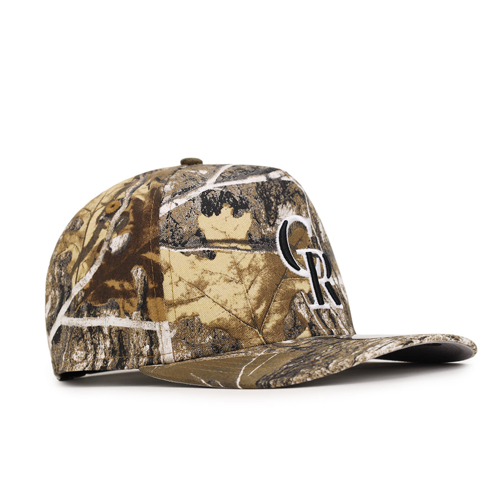 Colorado Rockies Real Tree On White 9Fifty A-Frame Snapback