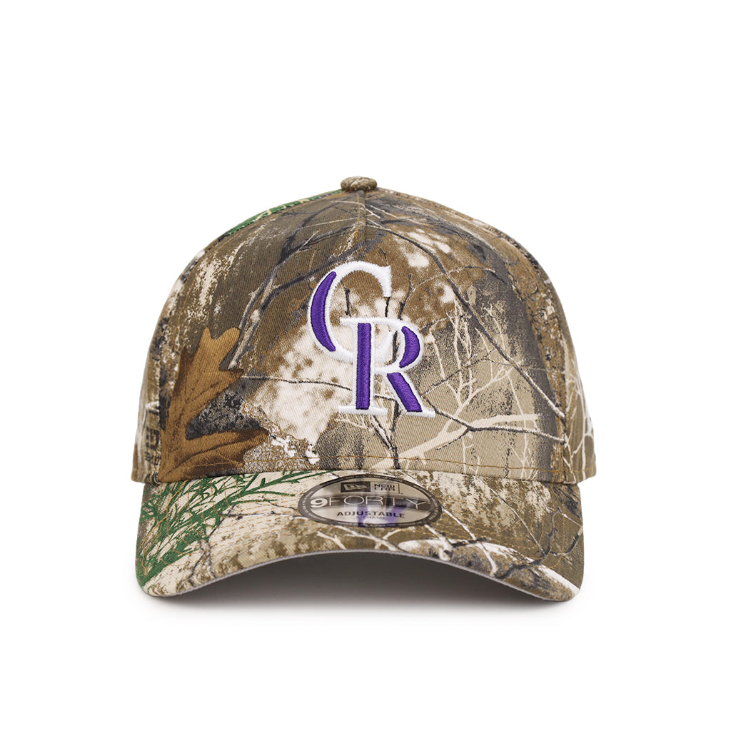 Colorado Rockies Real Tree 9Forty A-Frame Snapback