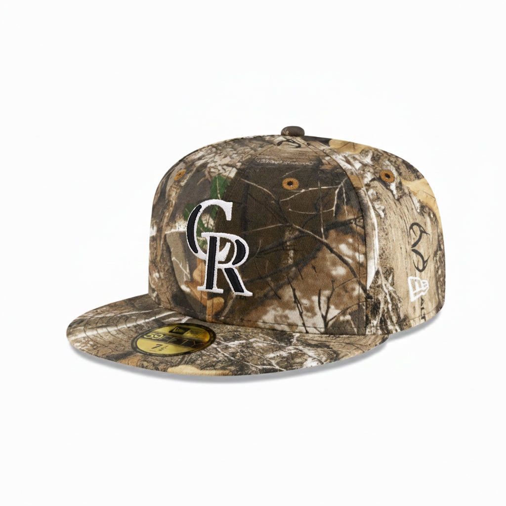 Colorado Rockies Real Tree On White 59Fifty Fitted