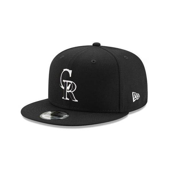 Colorado Rockies Black on White 9Fifty Snapback