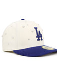 Los Angeles Dodgers Chrome Royal Pearl Stud Pre-Curved 59Fifty Fitted