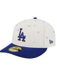 Los Angeles Dodgers Chrome Royal Pearl Stud Pre-Curved 59Fifty Fitted