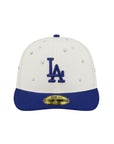 Los Angeles Dodgers Chrome Royal Pearl Stud Pre-Curved 59Fifty Fitted