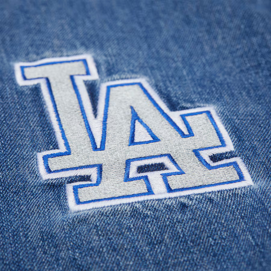 Mitchell &amp; Ness Los Angeles Dodgers Royal Denim Full Snap Varsity Jacket