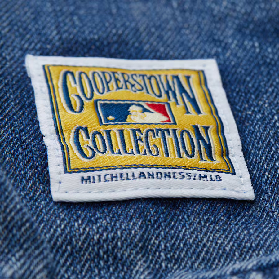 Mitchell &amp; Ness Los Angeles Dodgers Royal Denim Full Snap Varsity Jacket