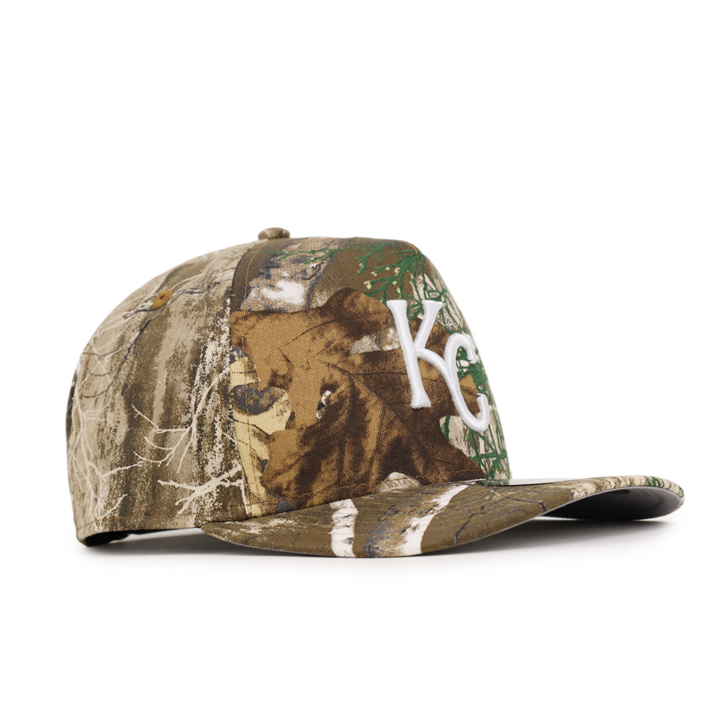 Kansas City Royals Real Tree On White 9Fifty A-Frame Snapback