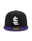 Salt Lake City Bees Black Purple 2 Tone Pacific Coast League SP MiLB 59Fifty Fitted