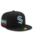 Seattle Kraken Black Team Arena Coordinates SP NHL 59Fifty Fitted