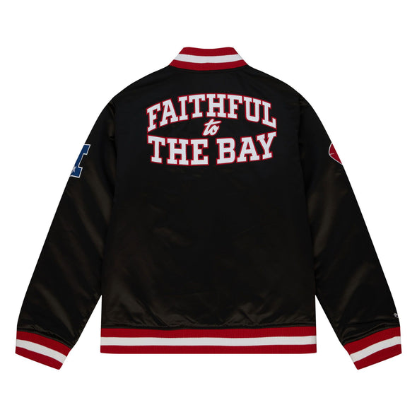 Mitchell & Ness San Francisco 49ers Black Faithful To The Bay Heavyweight Satin Jacket