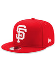San Francisco Giants Scarlet Red on White Logo Grand 9Fifty Snapback
