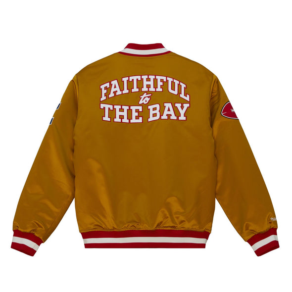 Mitchell & Ness San Francisco 49ers Gold Faithful To The Bay Heavyweight Satin Jacket