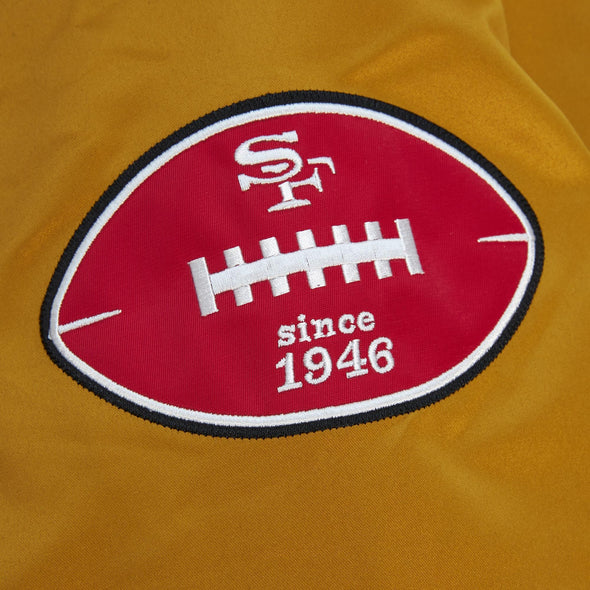 Mitchell & Ness San Francisco 49ers Gold Faithful To The Bay Heavyweight Satin Jacket
