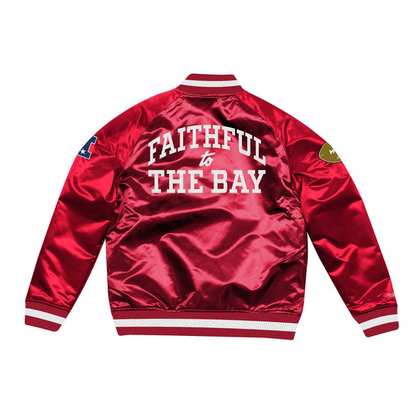 Mitchell & Ness San Francisco 49ers Red Faithful To The Bay Heavyweight Satin Jacket