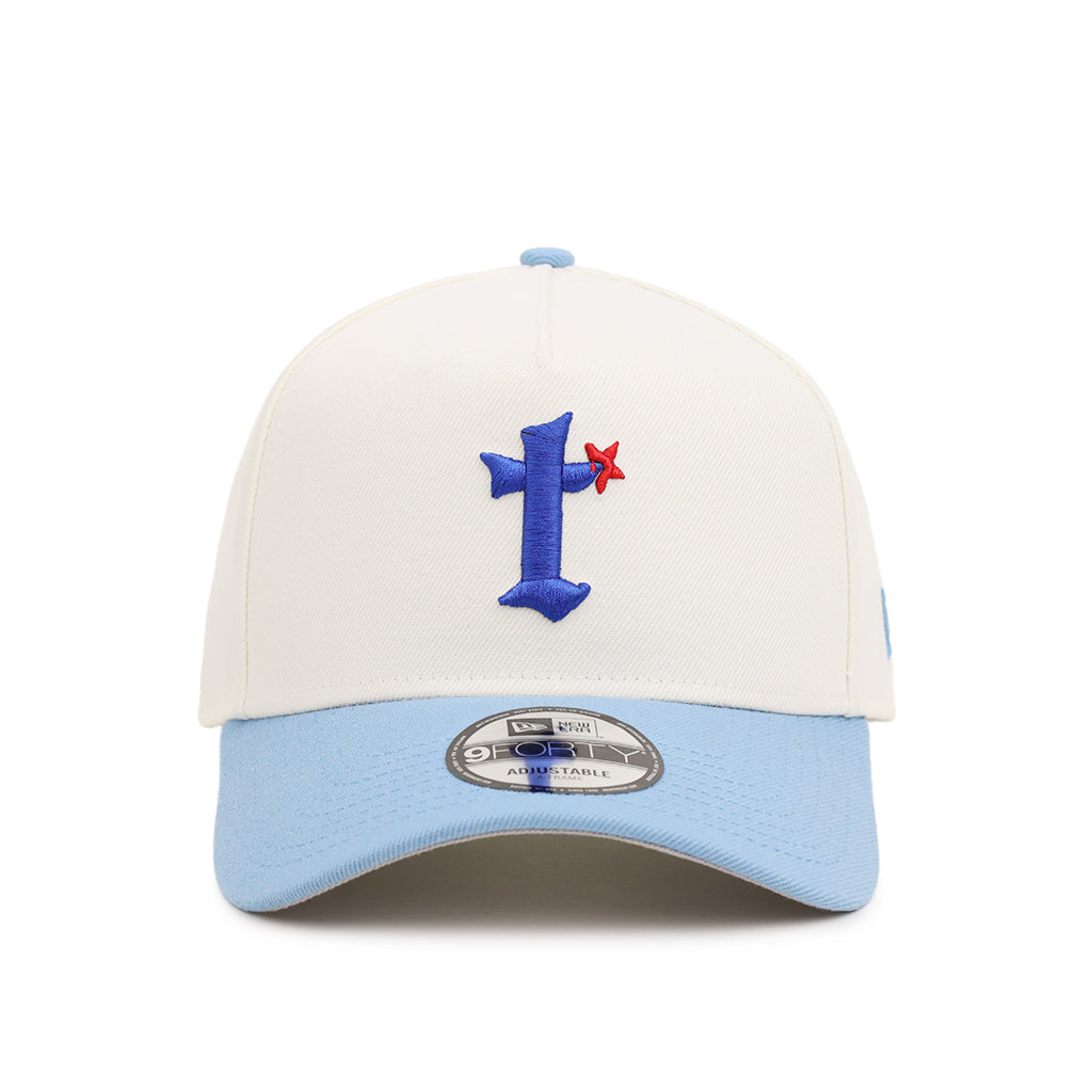 Texas Lone Star T Chrome Sky Blue 9Forty A-Frame Snapback