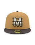 Diablos Rojos Del Mexico Club De Beisbol Bronze Gray 2 Tone Alternate Logo SP 59Fifty Fitted