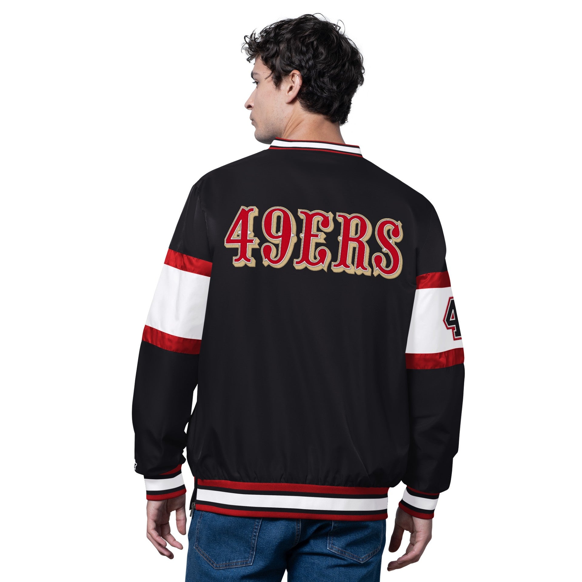 Starter San Francisco 49ers Pullover V-Neck Lightweight Jacket