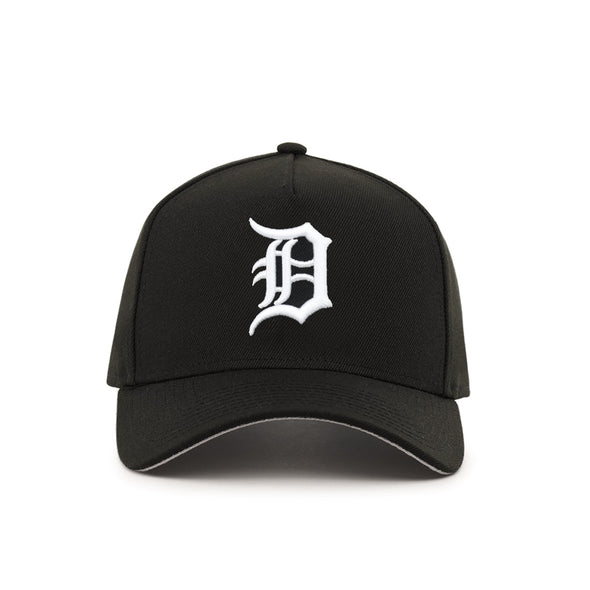 Detroit Tigers Black On White 9Forty A-Frame Snapback