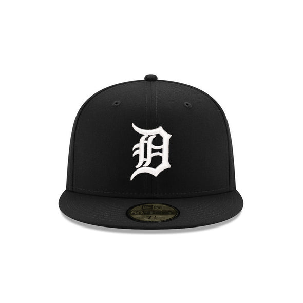 Detroit Tigers Black on White 59Fifty Fitted