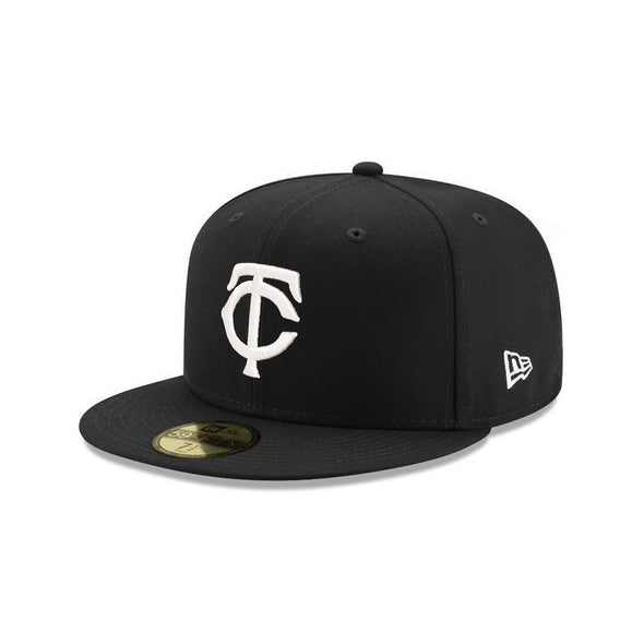 Minnesota Twins Black on White 59Fifty Fitted