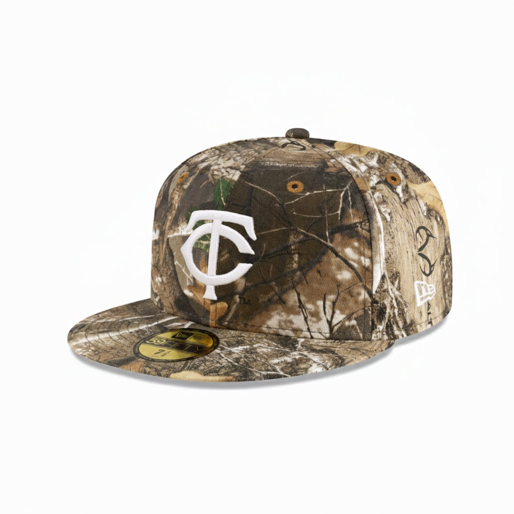 Minnesota Twins Real Tree On White 59Fifty Fitted