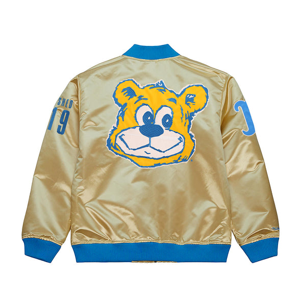 Mitchell & Ness University Of California Los Angeles UCLA Lightweight Gold Satin Jacket