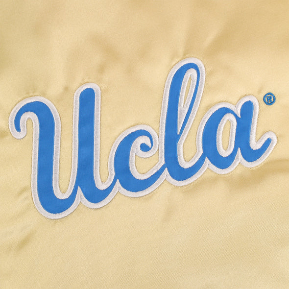 Mitchell & Ness University Of California Los Angeles UCLA Lightweight Gold Satin Jacket