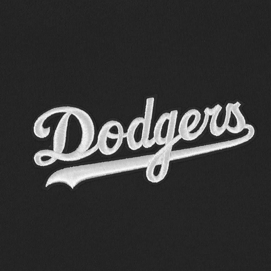 Pro Standard Los Angeles Dodgers Wingspan Drop Shoulder Black White Hoody