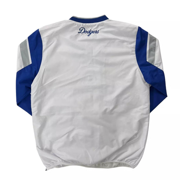 GIII Los Angeles Dodgers Pullover V-Neck White Royal Windbreaker