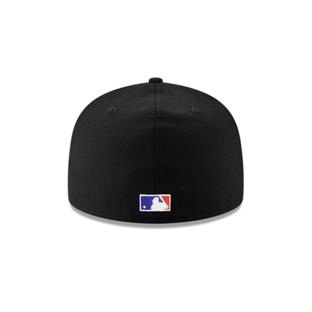 Los Angeles Dodgers Black On White Retro Basic Wool 59Fifty Fitted