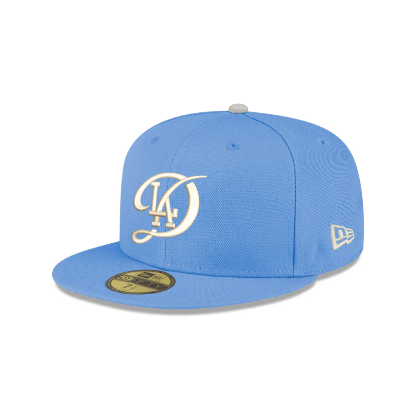Los Angeles Dodgers City Connect 2025 World Series Champions Side Patch Sky Blue 59Fifty Fitted