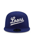 Great Lake Loons Wordmark MiLB Swinging Loon SP Royal 59Fifty Fitted