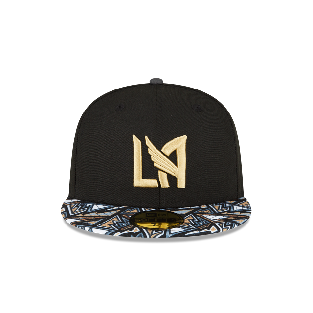 Los Angeles Football Club LAFC Black Multi Pattern 59Fifty MLS Fitted Cap
