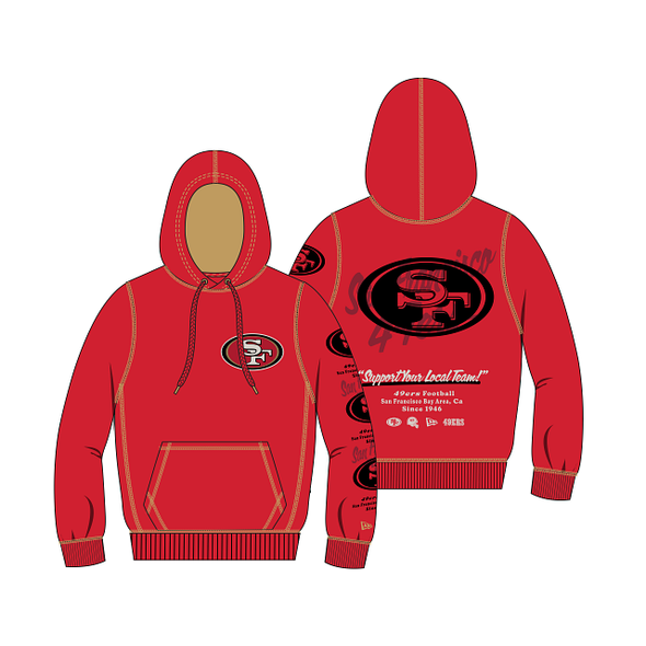 New Era San Francisco 49ers Team Split Hood