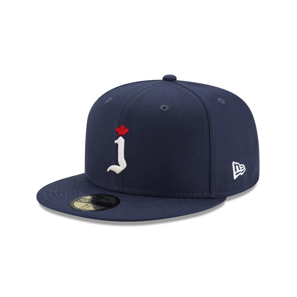 CrownMinded X Maple Jay The Standard Navy On White 59Fifty Fitted