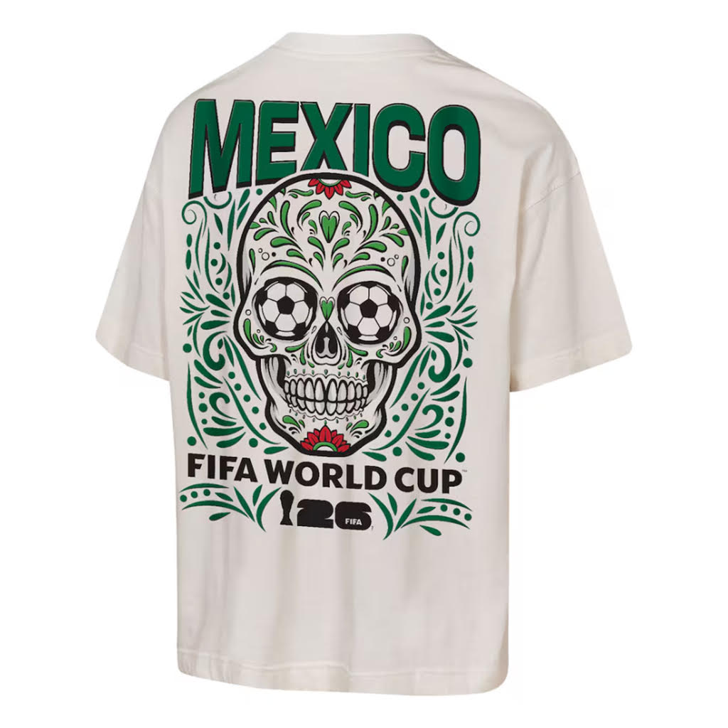 Mexico FIFA World Cup 2026 Calavera National Anthem Tee - Cream